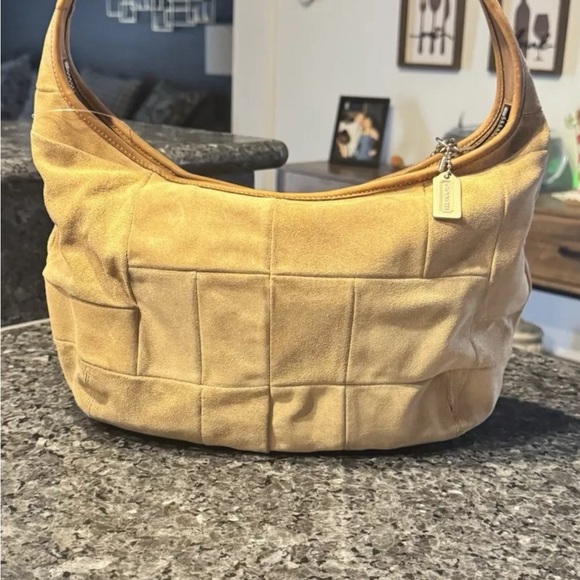 Vintage Y2K Coach Soho Ergo Patchwork Suede Shoulder Hobo Bag - Picture 2 of 4